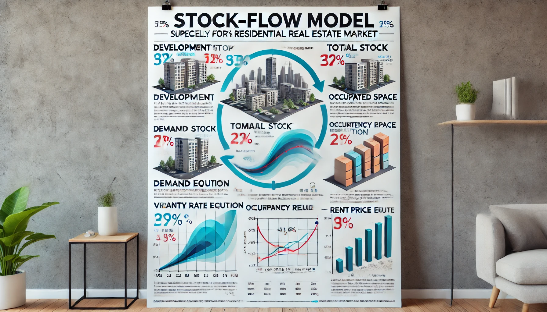 6 Equations Stock-Flow Model